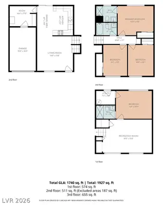 813 Cline Street, Las Vegas, NV 89145 Floor Plan
