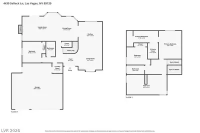 4439 Selleck Lane, Las Vegas, NV 89120 Floor Plan