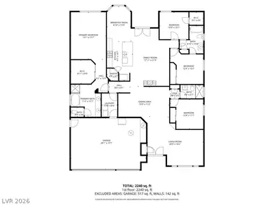 6109 Ocho Rios Street, Las Vegas, NV 89130 Floor Plan