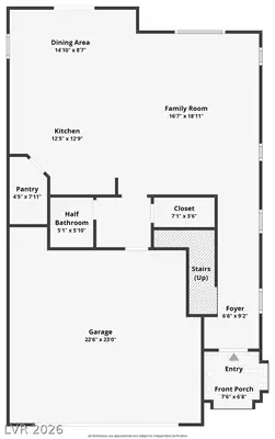 10920 Oregano Avenue, Las Vegas, NV 89166 Floor Plan