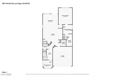 7001 Florido Road, Las Vegas, NV 89178 Floor Plan
