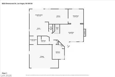 8024 Shorecrest Drive, Las Vegas, NV 89128 Floor Plan