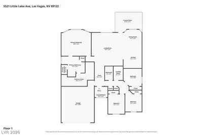 5521 Little Lake Avenue, Las Vegas, NV 89122 Floor Plan