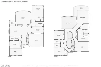 2709 Botticelli Drive, Henderson, NV 89052 Floor Plan