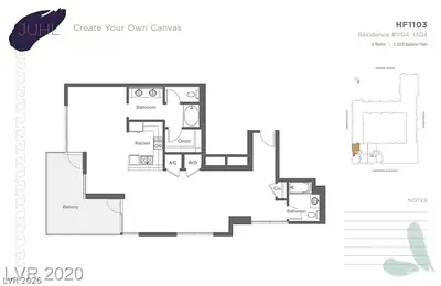 353 East Bonneville Avenue 1104 Floor Plan