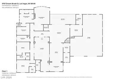 9707 Dream Brook Court, Las Vegas, NV 89149 Floor Plan
