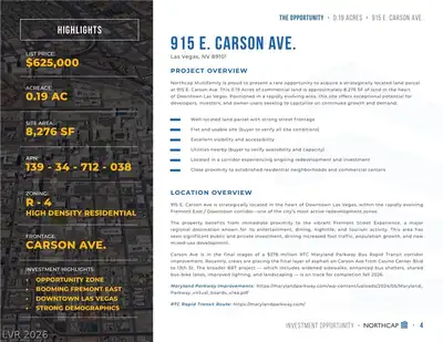 915 East Carson Avenue Lot