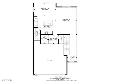 10964 Oregano Avenue, Las Vegas, NV 89166 Floor Plan