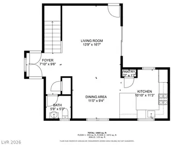 636 Ryan Peak Lane, Henderson, NV 89011 Floor Plan