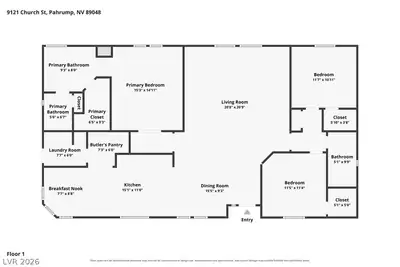 9121 Church Street, Pahrump, NV 89048 Floor Plan