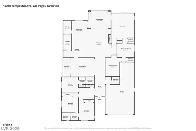 12230 Tempestad Avenue, Las Vegas, NV 89138 Floor Plan