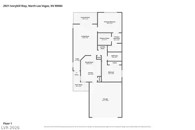 2921 Ivorybill Way, North Las Vegas, NV 89084 Floor Plan