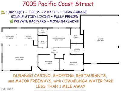 7005 Pacific Coast Street Floor Plan