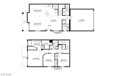 1080 Slate Crossing Lane 3, Henderson, NV 89002 Floor Plan