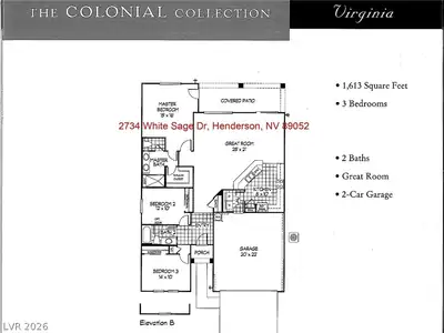 2734 White Sage Drive Floor Plan