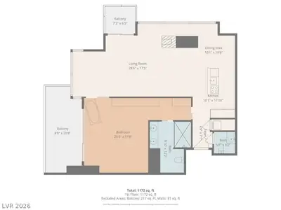 4381 West Flamingo Road 8322 Floor Plan