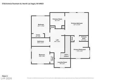 5726 Artesia Fountain Street Floor Plan