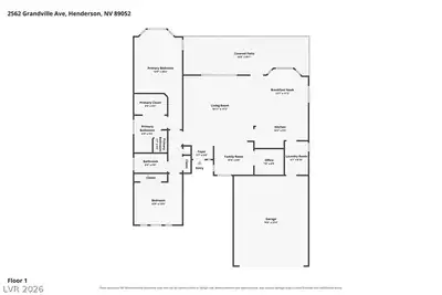 2562 Grandville Avenue, Henderson, NV 89052 Floor Plan