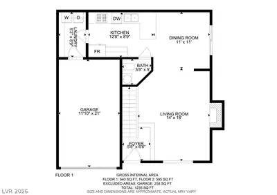 1633 Cave Spring Drive Floor Plan