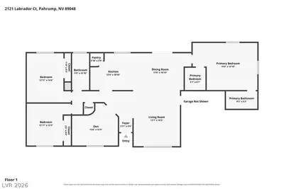 2121 West Labrador Court Floor Plan