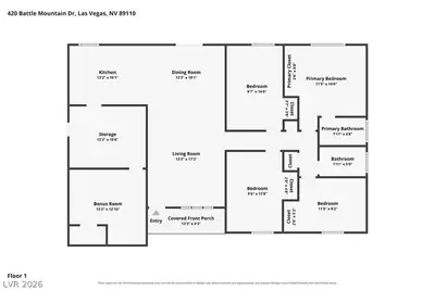 420 Battle Mountain Drive Floor Plan