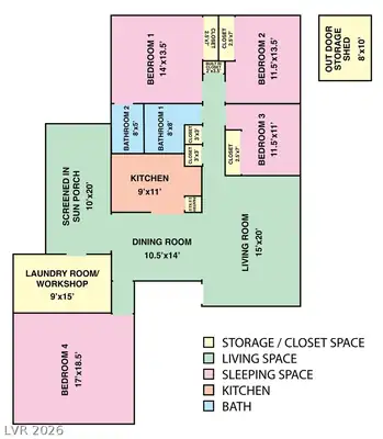1102 Arapaho Way Floor Plan