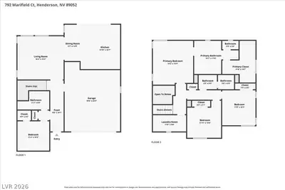 792 Marifield Court Floor Plan