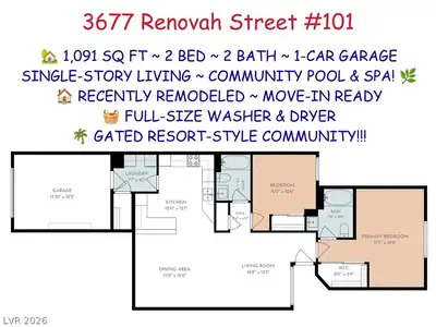3677 Renovah Street 101 Floor Plan