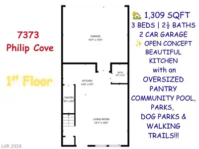 7373 Philip Cove Street, North Las Vegas, NV 89084 Floor Plan
