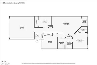 149 Tapatio Street Floor Plan
