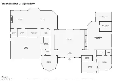 3125 Shadowleaf Court, Las Vegas, NV 89117 Floor Plan