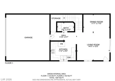 5602 Calais Court, Las Vegas, NV 89118 Floor Plan