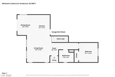400 Desert Cadence Street, Henderson, NV 89011 Floor Plan