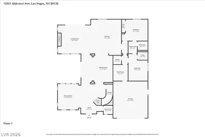 12021 Abbracci Avenue, Las Vegas, NV 89138 Floor Plan