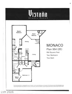 7143 South Durango Drive 106 Floor Plan