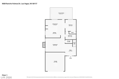 9609 Rancho Palmas Drive Floor Plan