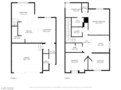 10757 Casco Bay Street, Las Vegas, NV 89179 Floor Plan