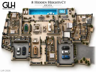 8 Hidden Heights Court, Henderson, NV 89012 Floor Plan