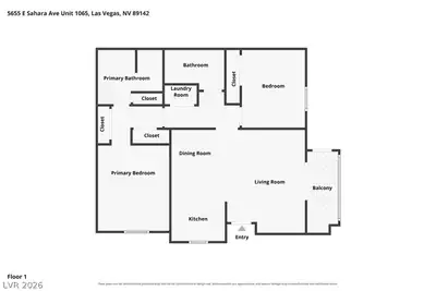 5655 East Sahara Avenue 1065 Floor Plan