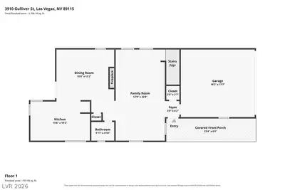 3910 Gulliver Street Floor Plan