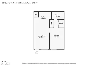 1361 East University Avenue 312 Floor Plan
