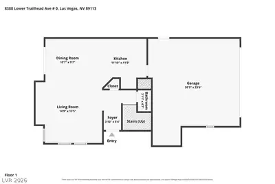 8388 Lower Trailhead Avenue, Las Vegas, NV 89113 Floor Plan
