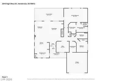 2010 High Mesa Drive Floor Plan