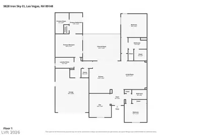 9828 Iron Sky Court, Las Vegas, NV 89148 Floor Plan