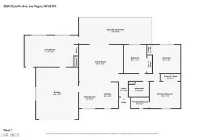 3908 El Jardin Avenue, Las Vegas, NV 89102 Floor Plan
