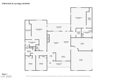 5730 North Park Street, Las Vegas, NV 89149 Floor Plan