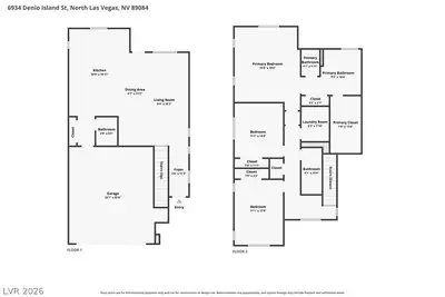 6934 Denio Island Street, North Las Vegas, NV 89084 Floor Plan