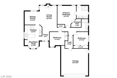 4836 Nestled Grove Drive, North Las Vegas, NV 89031 Floor Plan