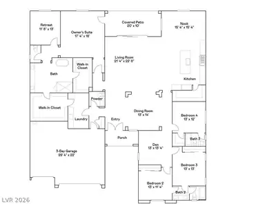 7140 Zero Carbon Avenue, Las Vegas, NV 89113 Floor Plan