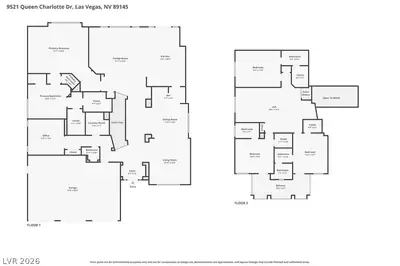 9521 Queen Charlotte Drive, Las Vegas, NV 89145 Floor Plan